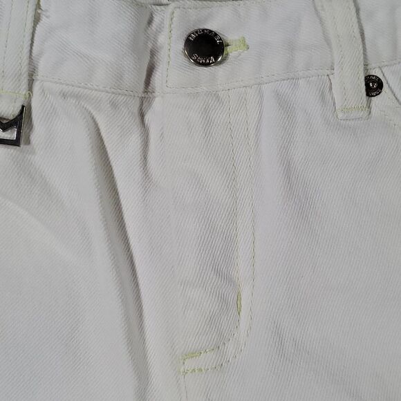 🔹️Michael Kors White Cropped Ankle Raw Hem Jeans Size 4/27 - Picture 5 of 15